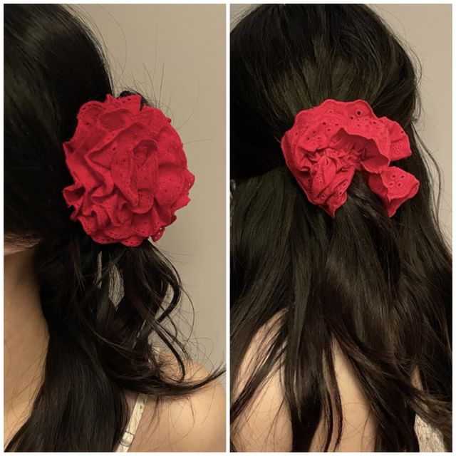 Fabric Scrunchie / Clamp Floral Hair