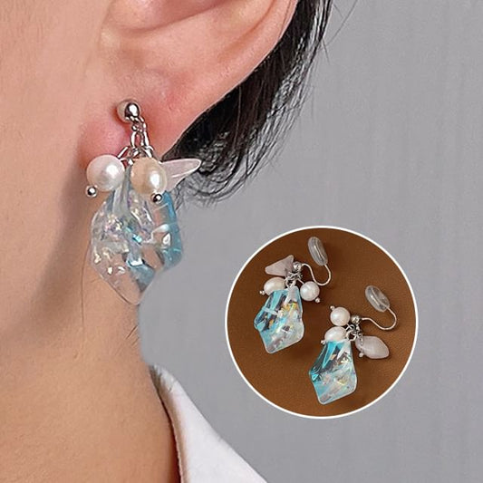 Pearl Ear Crystal Cuff Alloy Faux Freshwater