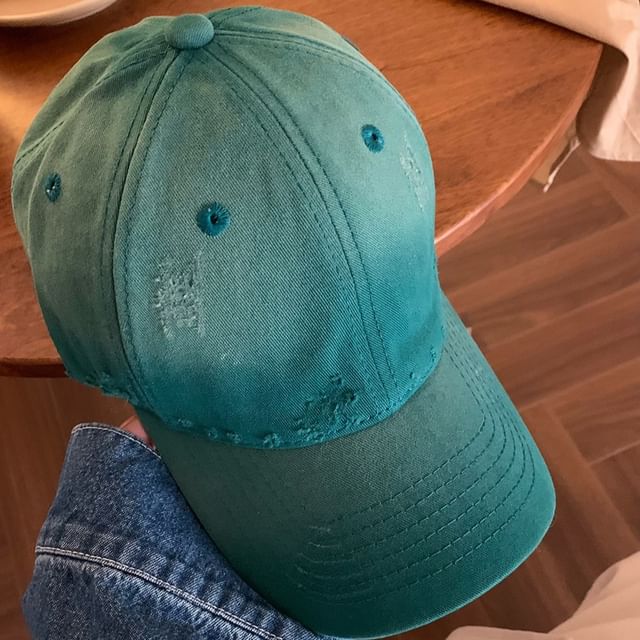 Baseball Distressed Plain Cap