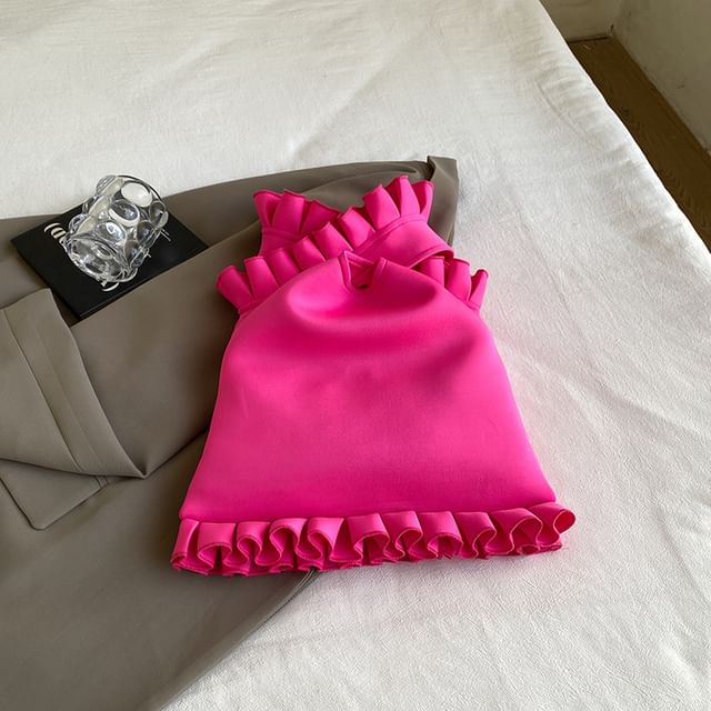 Bag Shopper Ruffle Plain