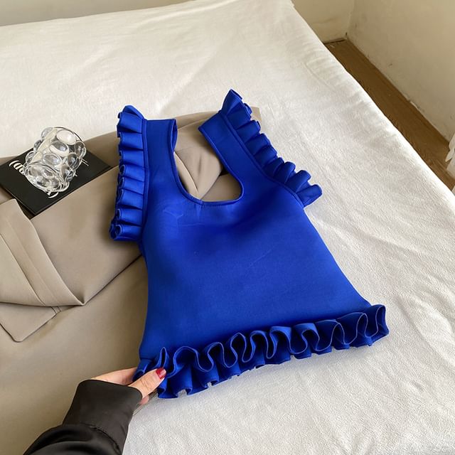 Bag Shopper Ruffle Plain