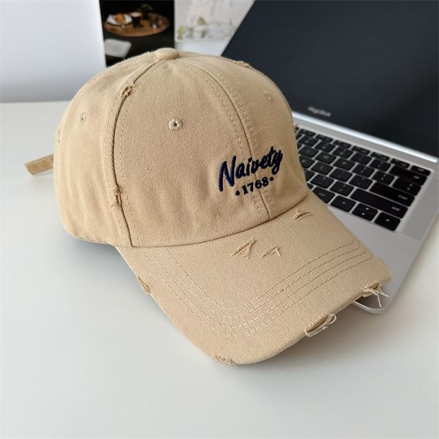 Embroidered Lettering Baseball Cap