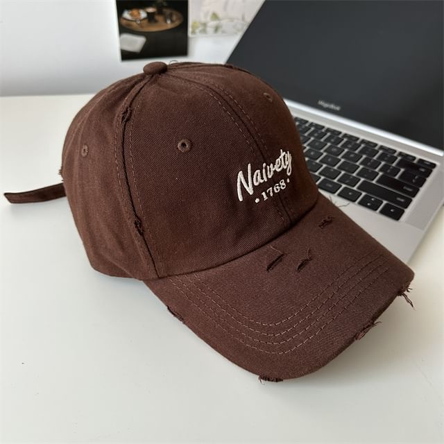 Embroidered Lettering Baseball Cap