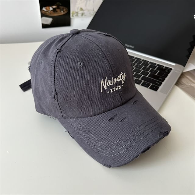 Embroidered Lettering Baseball Cap