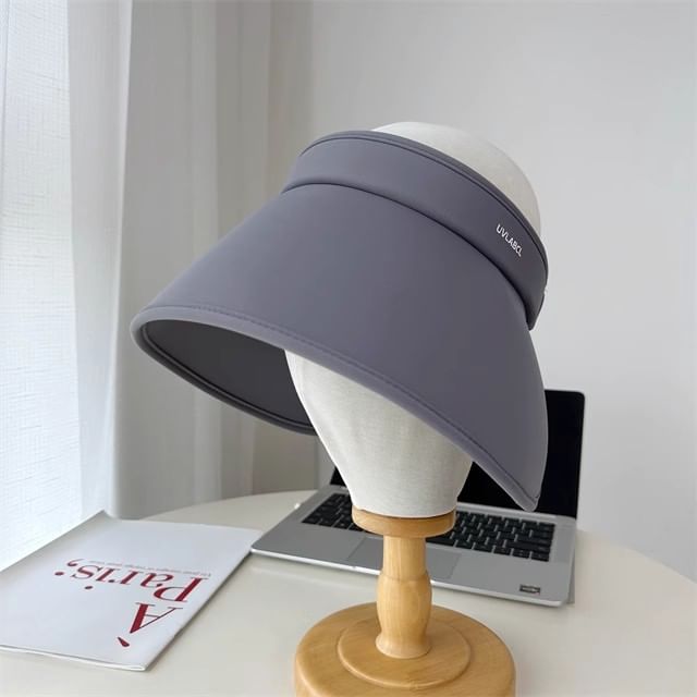 Lettering Sun Brim Wide Hat