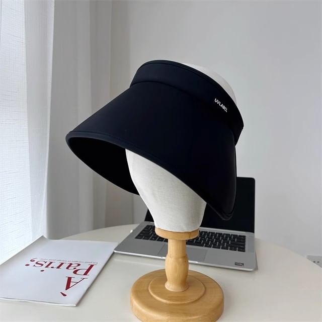 Lettering Sun Brim Wide Hat