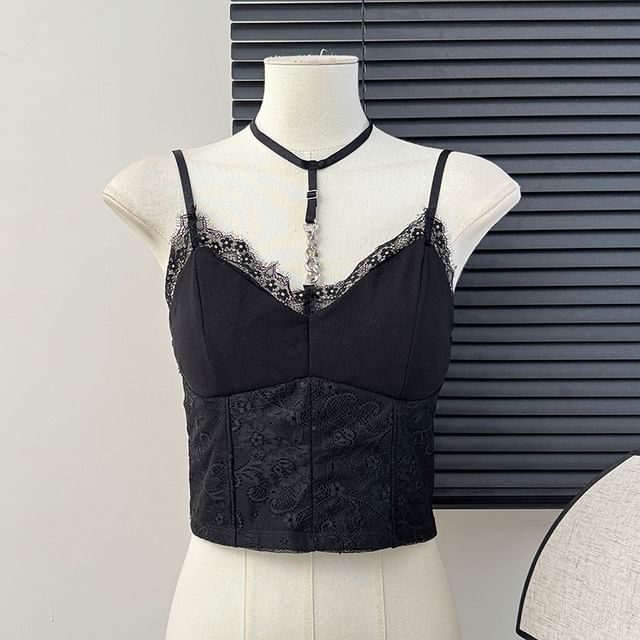 Lace-Trim Camisole Top