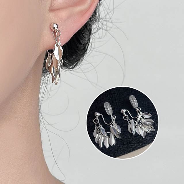 Earring Leaf Alloy Chandelier