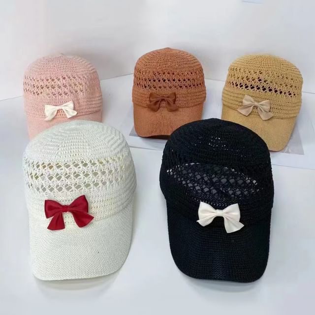 Baseball Cap Woven Bow