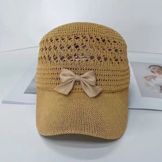 Baseball Cap Woven Bow