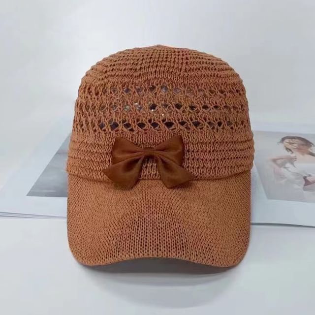 Baseball Cap Woven Bow