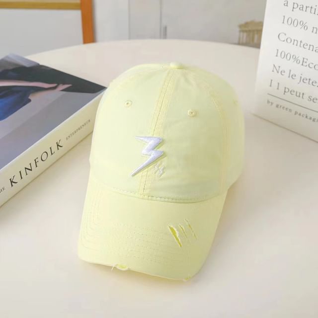 Embroidered Lightning Baseball Cap