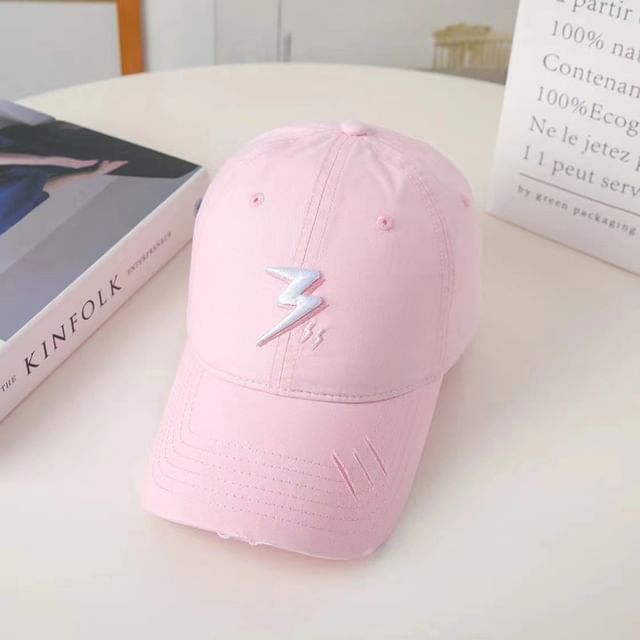 Embroidered Lightning Baseball Cap