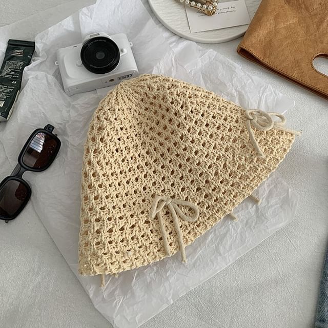 Woven Hat Bow Bucket