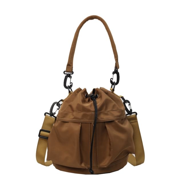 Multi-Pocket Drawstring Bucket Bag