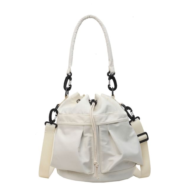 Multi-Pocket Drawstring Bucket Bag