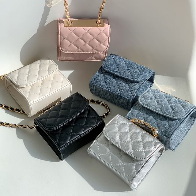 Bag Flap Chain Quilted Strap Crossbody