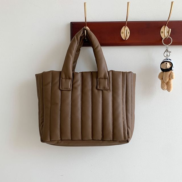 Quilted Plain Tote Bag
