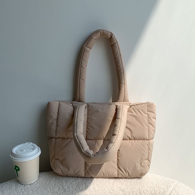 Quilted Tote Bag Plain