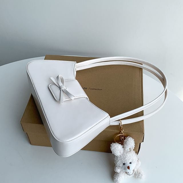 Bow Faux Bag Shoulder Leather