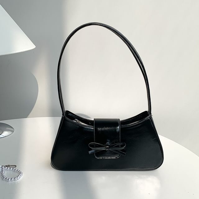 Bow Faux Bag Shoulder Leather