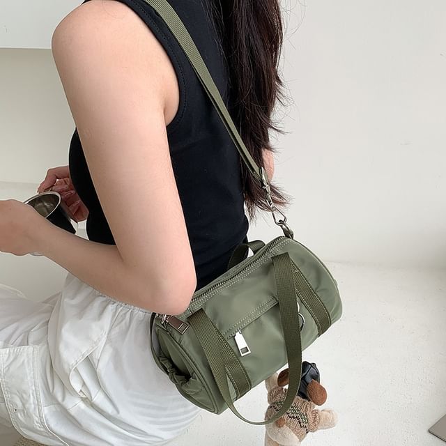 Top Handle Nylon Crossbody Bag