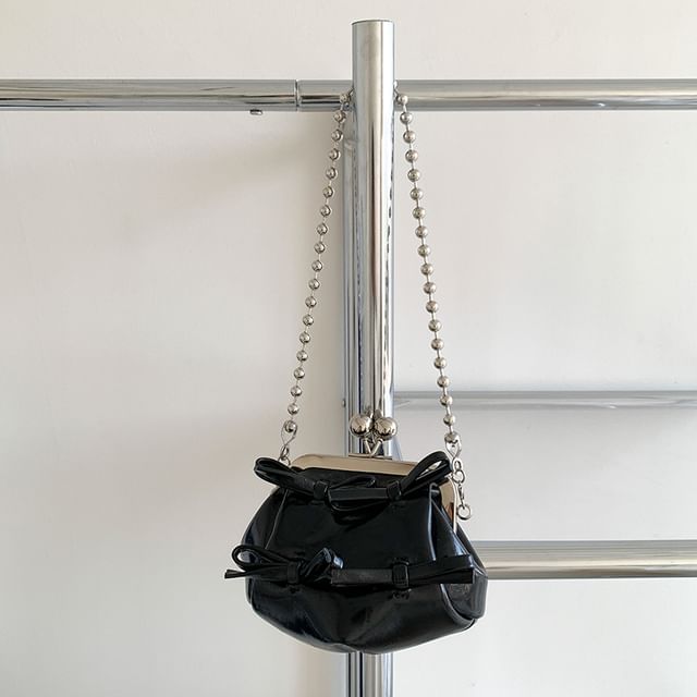 Crossbody Faux Bag Bow Leather