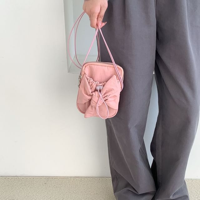 Crossbody Nylon Bow Bag
