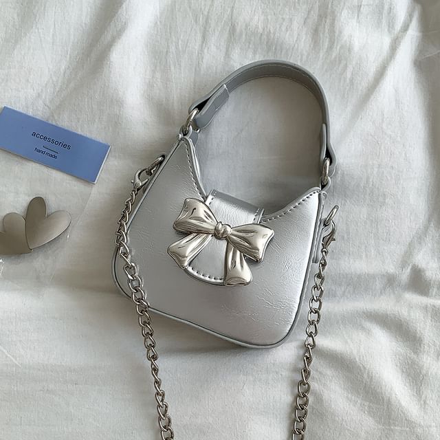 Crossbody Bow Chain Strap Bag
