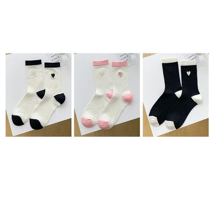 Two Tone Crew Socks Set