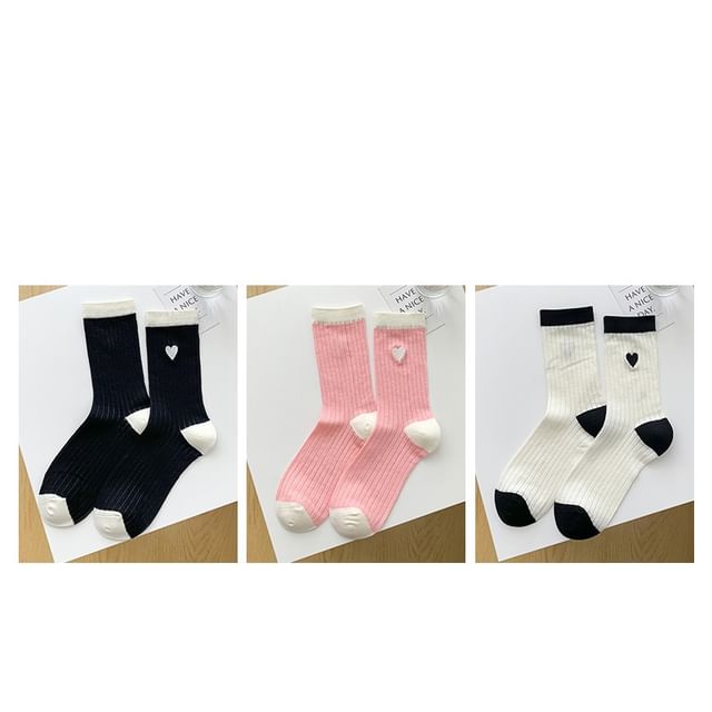 Two Tone Crew Socks Set