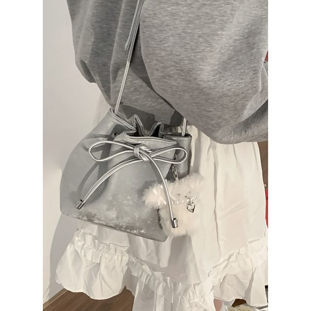 Ribbon Plain Bucket Bag