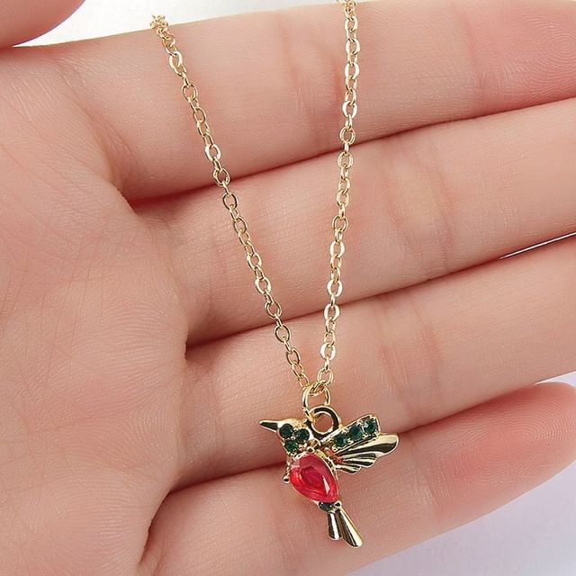 Bird Rhinestone Necklace