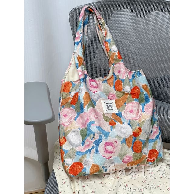 Floral Tote Bag / Bag Charm / Set