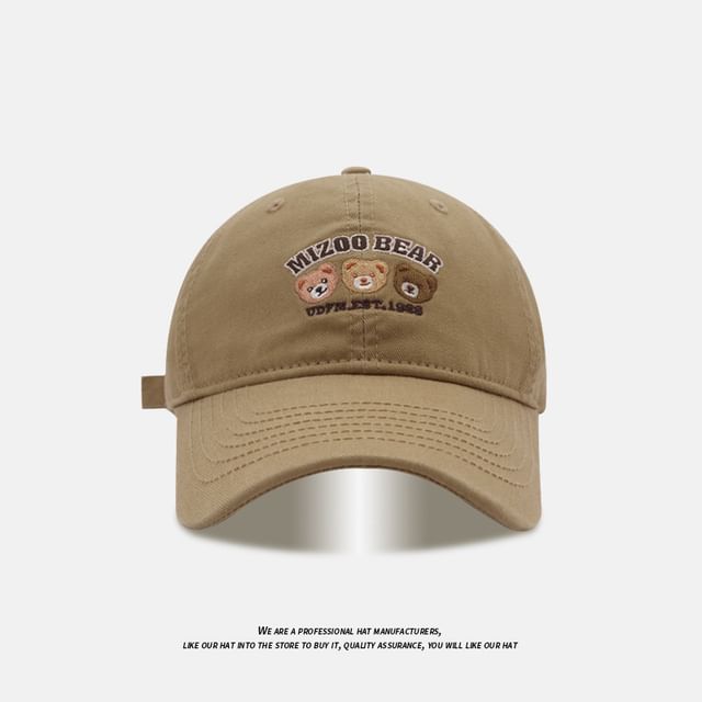 Baseball Bear Cap Embroidered