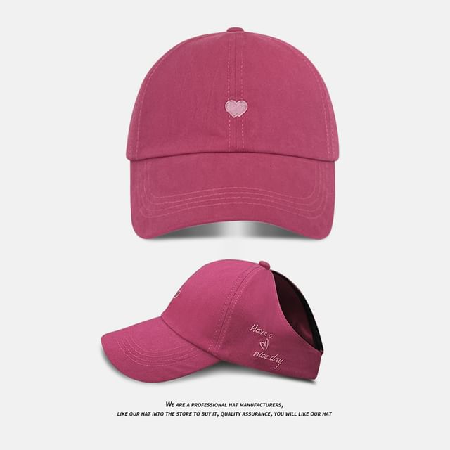 Embroidered Cap Heart Baseball