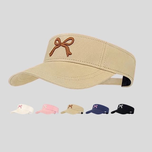 Bow Visor Sun Embroidered