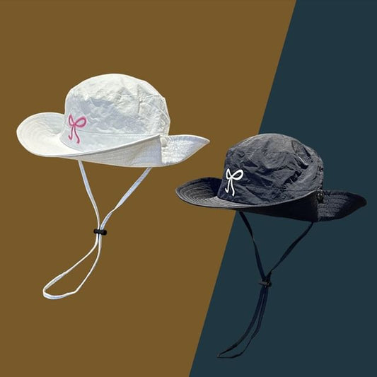 Bow Hat Boonie Embroidered