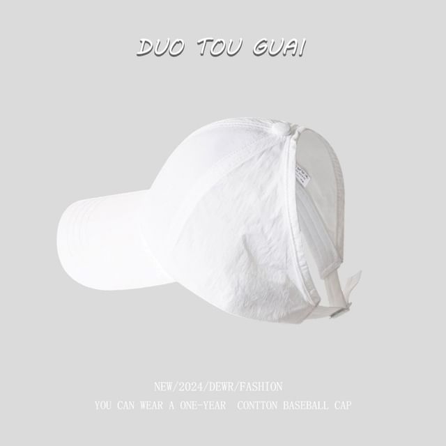 Plain Top Baseball Cap Open