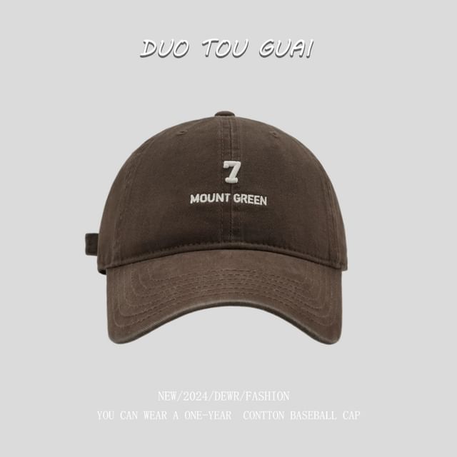 Number Cap Baseball Embroidered