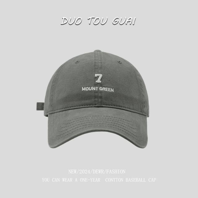 Number Cap Baseball Embroidered