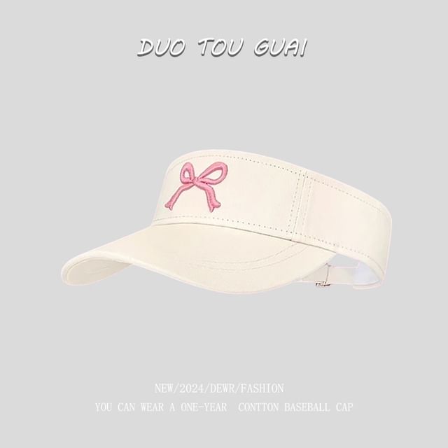 Bow Visor Sun Embroidered