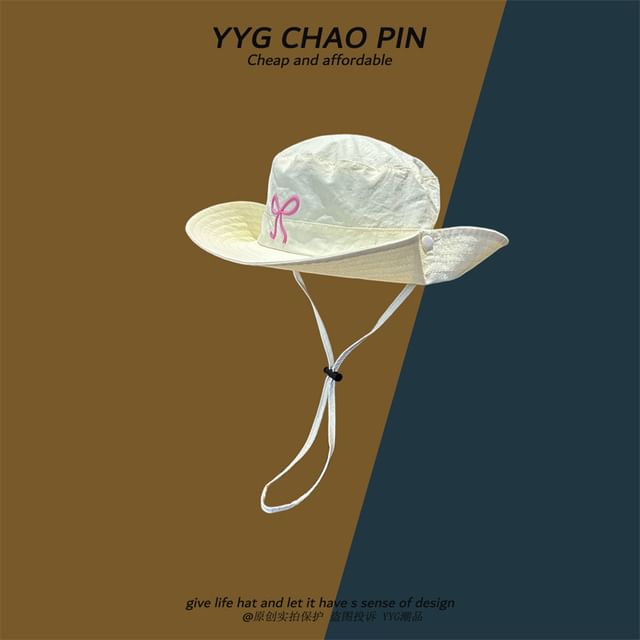 Bow Hat Boonie Embroidered