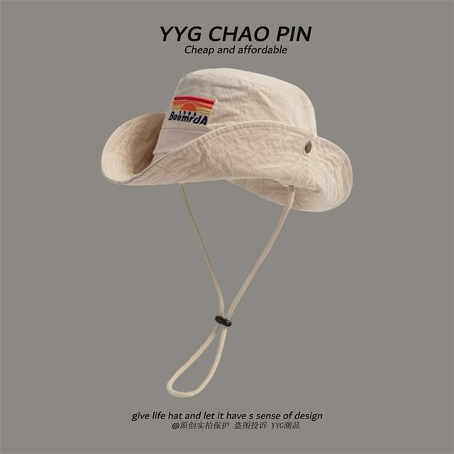 Embroidered Lettering Hat Boonie