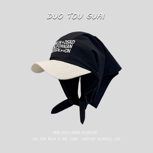 Cap Lettering Two Baseball Headkerchief Tone Embroidered with