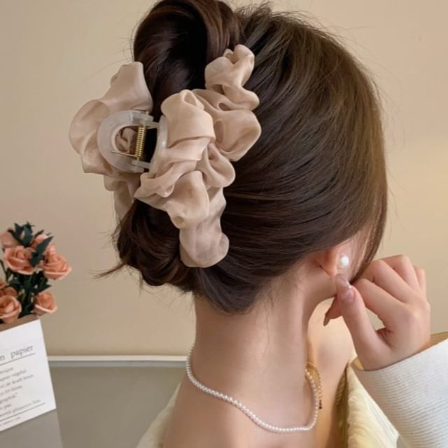 Shirred Fabric Hair Clamp