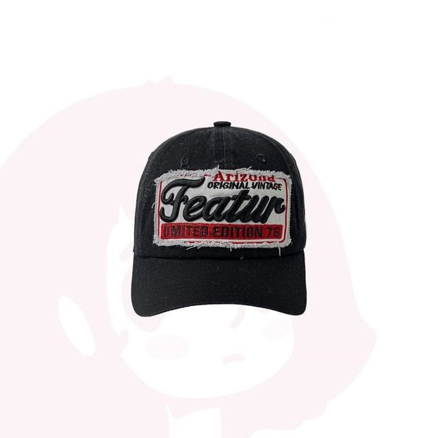 Applique Baseball Embroidered Lettering Cap