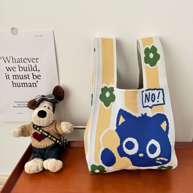 Bag Cat Tote Knit