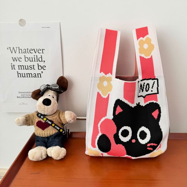 Bag Cat Tote Knit