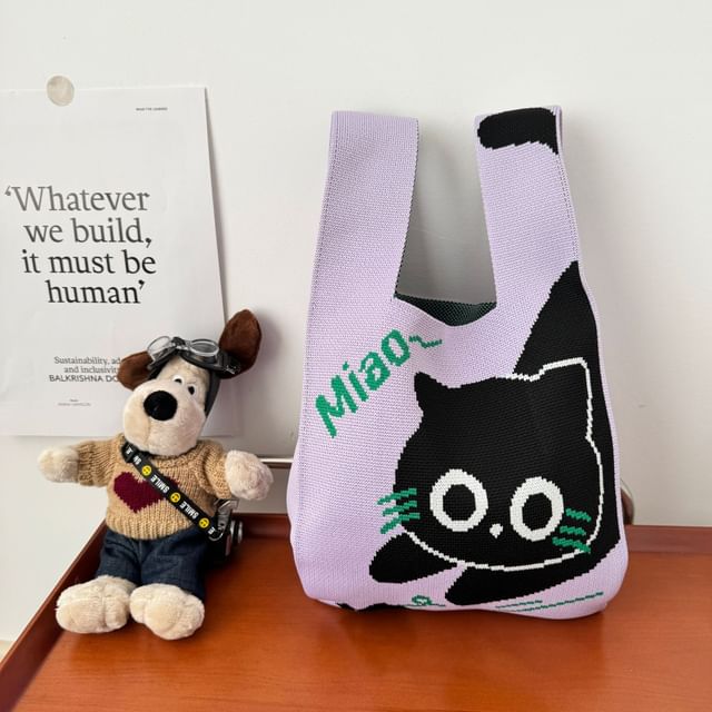 Bag Cat Tote Knit